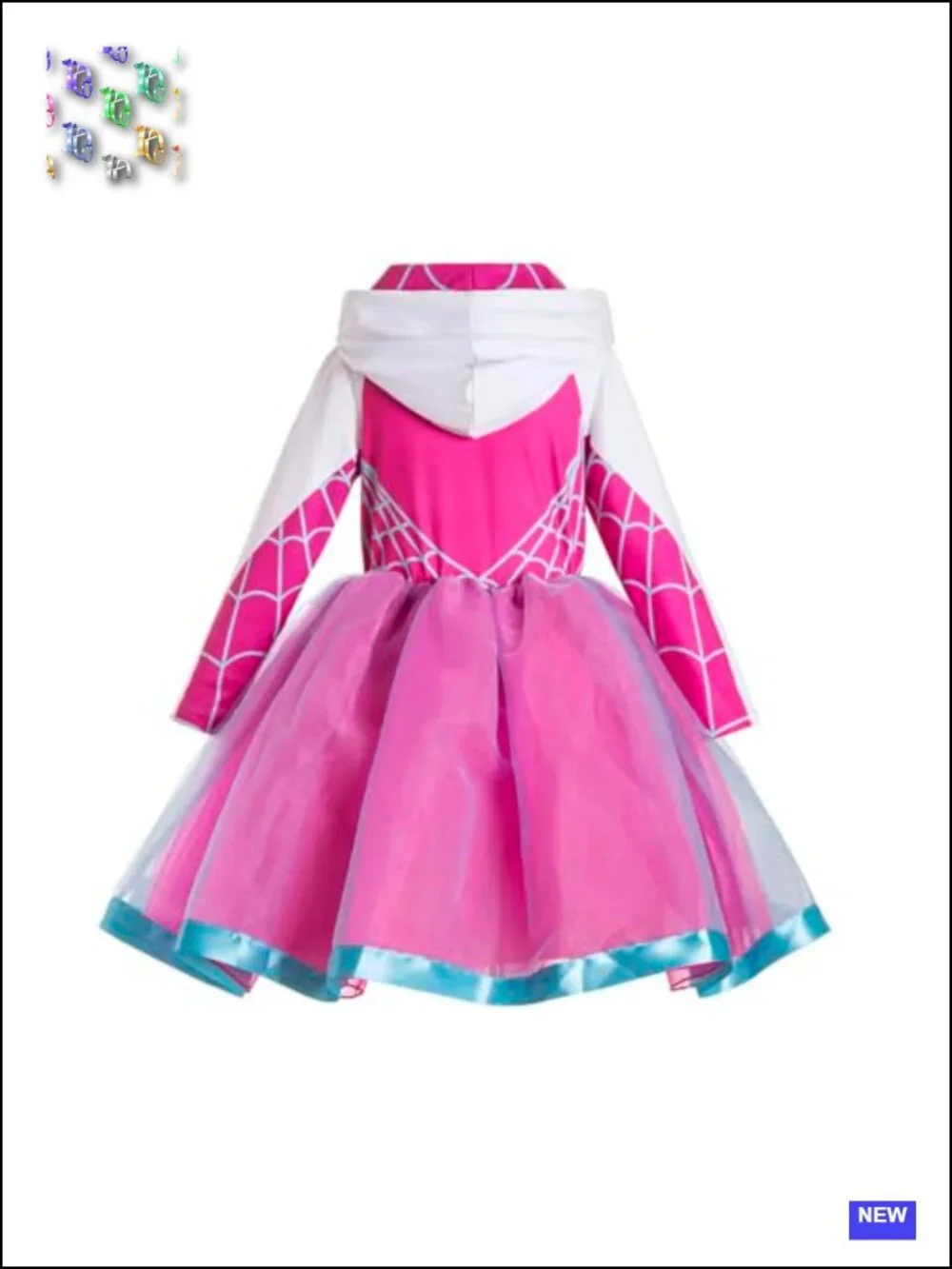 Girls Bat Spider Web Tutu Ruffle Princess Dress Halloween Costume